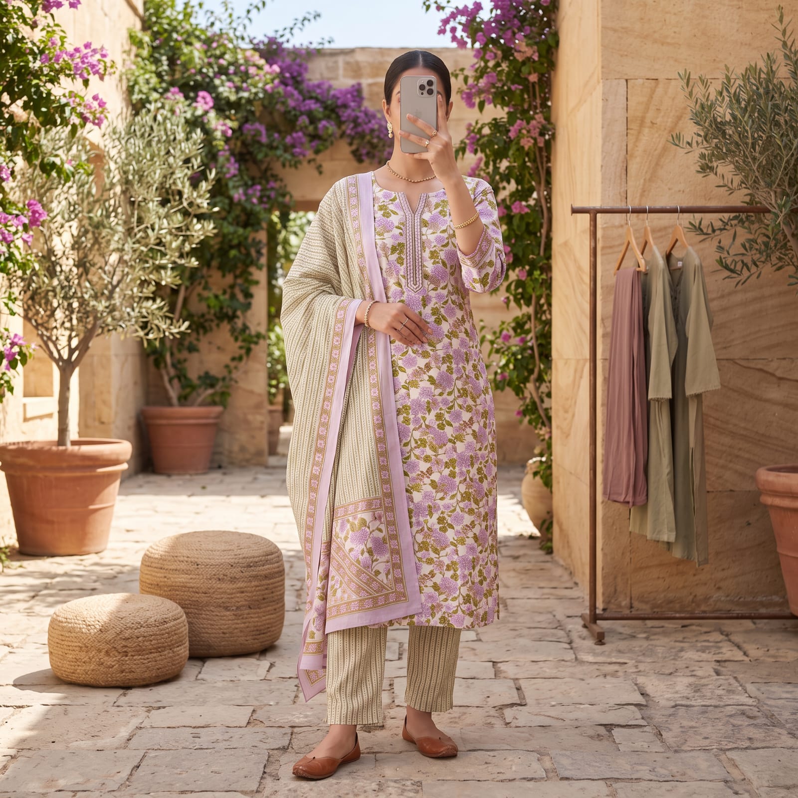 Jeypore Premium Stitched Cotton Suit With Dupatta
