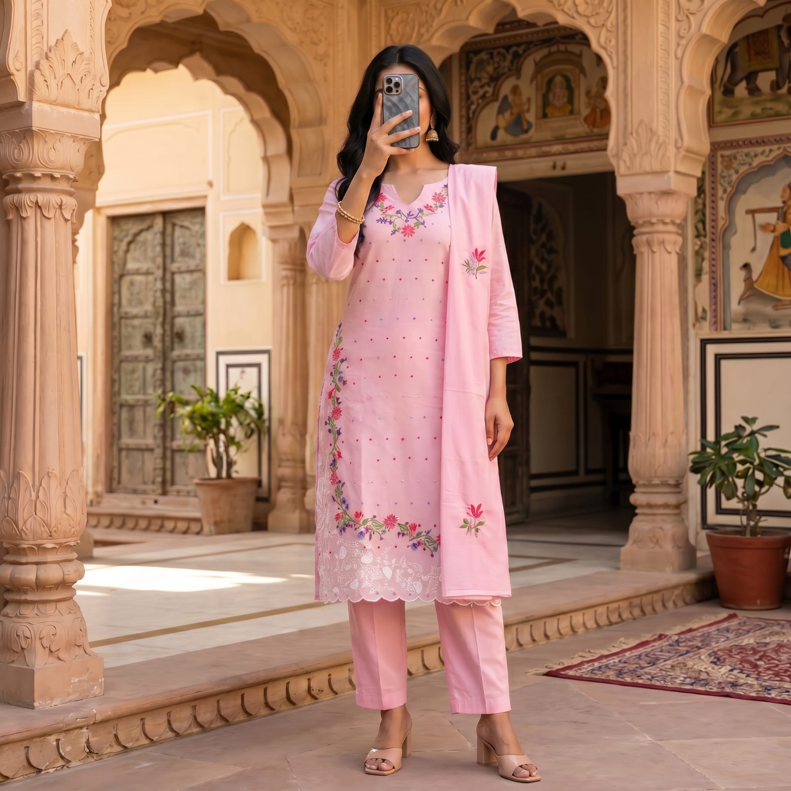 Jeypore Premium Stitched Cotton Suit With Dupatta