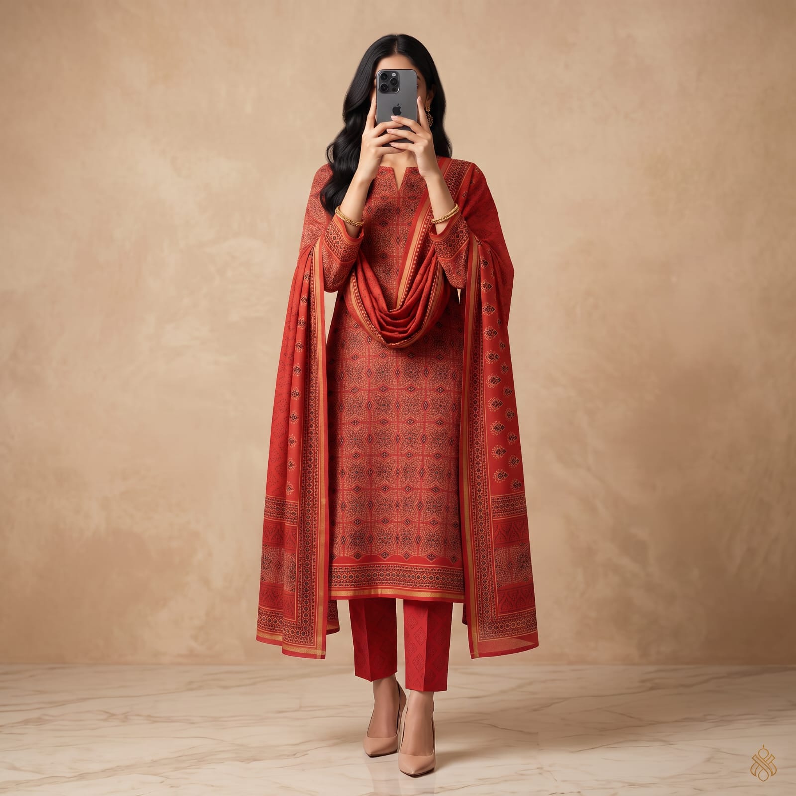 Jeypore Premium Stitched Cotton Suit With Chiffon Dupatta CEN-201