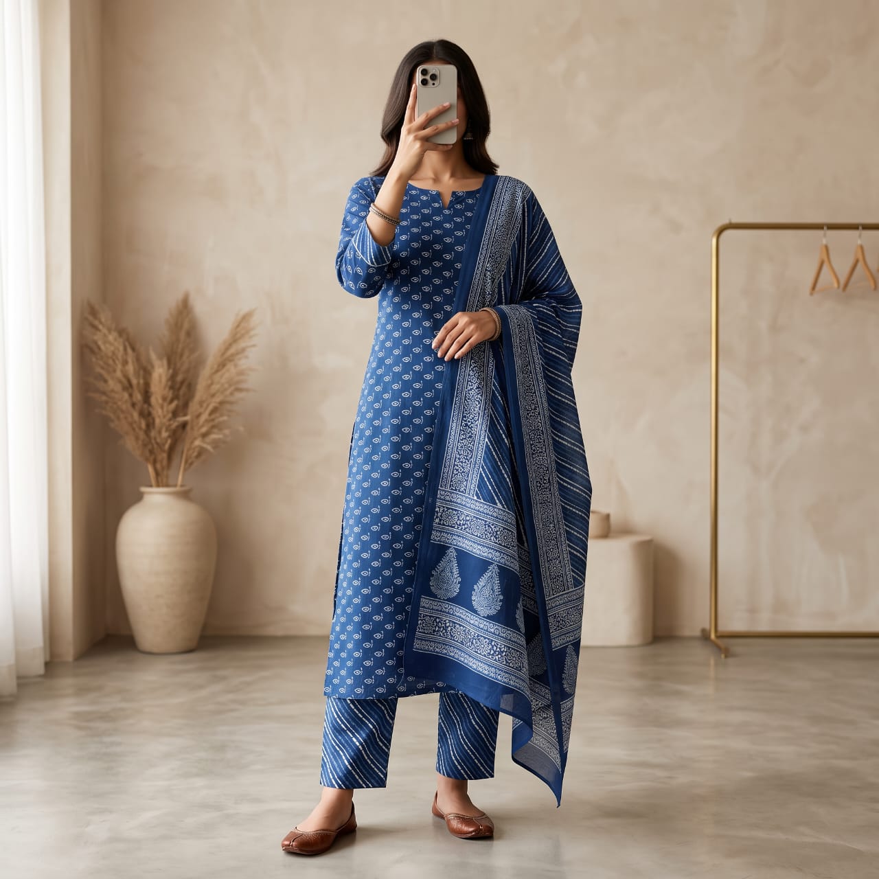 Jeypore Premium Stitched Cotton Suit With Dupatta