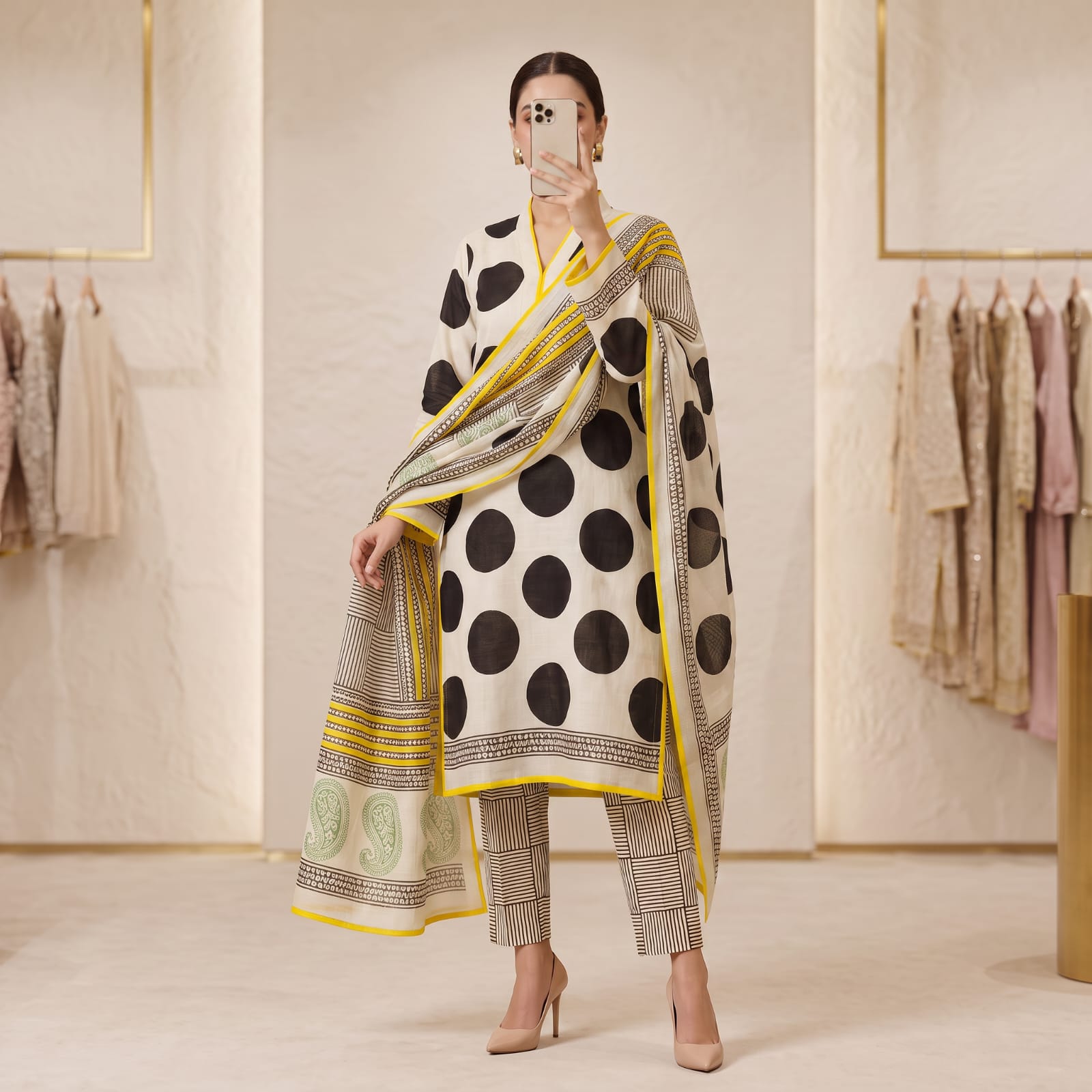 Jeypore Premium Stitched Linen Suit With Linen Dupatta L-501
