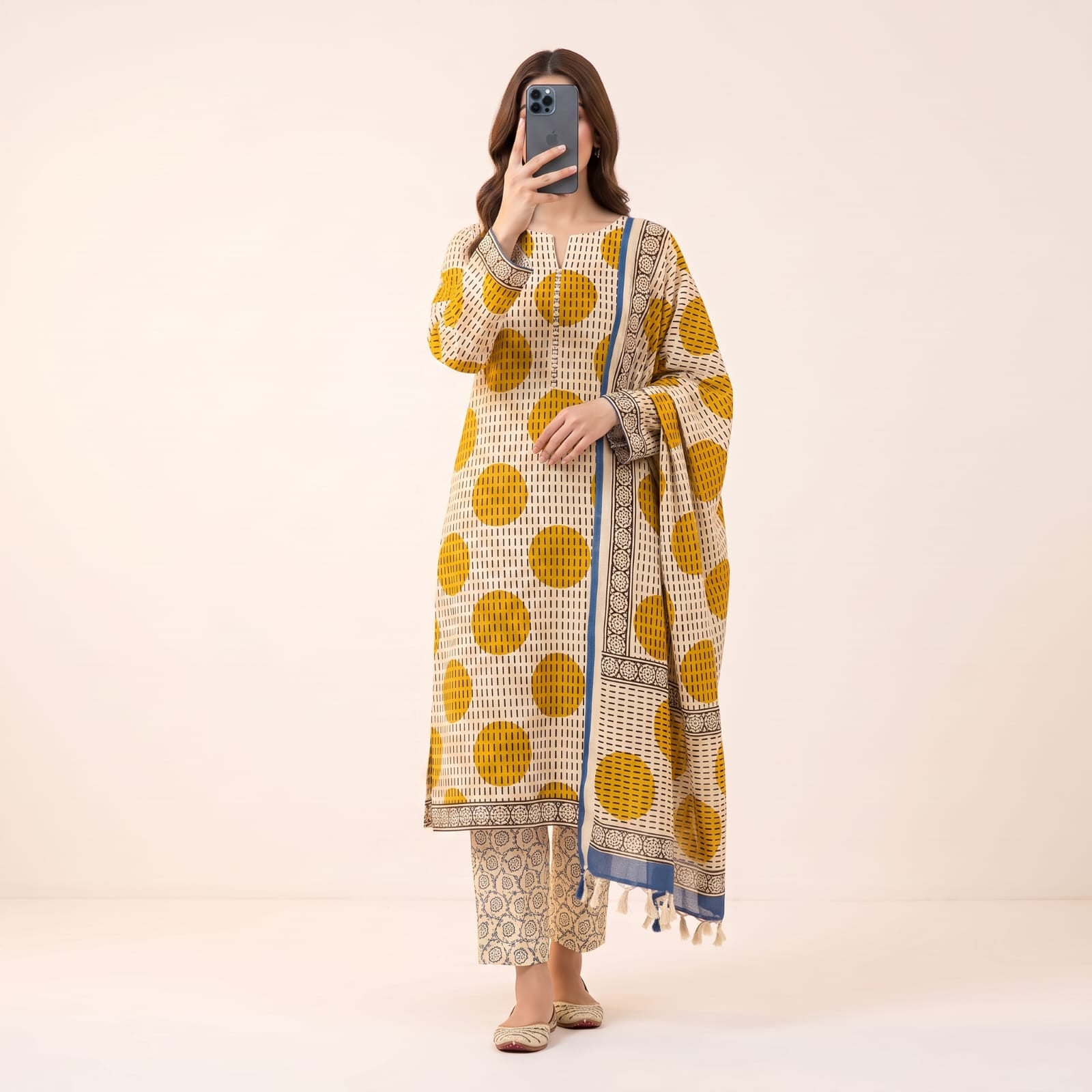 Jeypore Premium Stitched Linen Suit With Linen Dupatta L-701