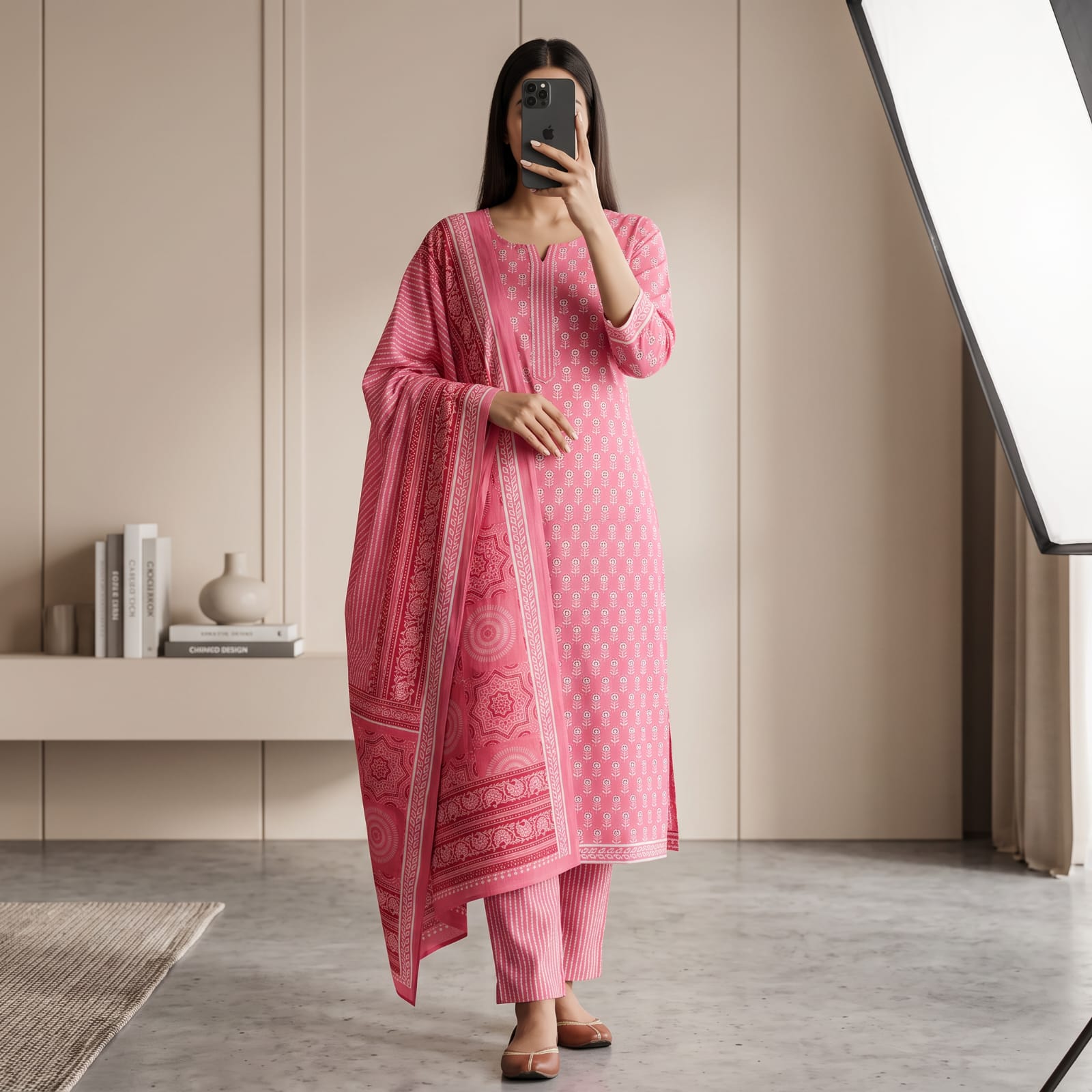 Jeypore Premium Stitched Cotton Suit With Dupatta