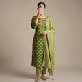 Jeypore Premium Stitched Cotton Neck Embroidery Suit With Dupatta CNE-201